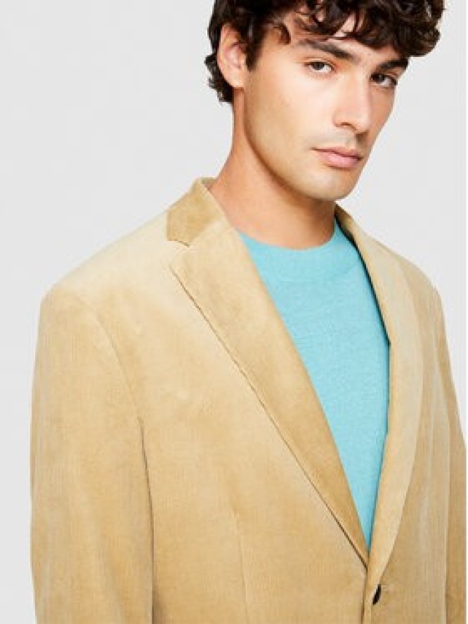 Sisley Marynarka 2SFRSW01B Beżowy Slim Fit