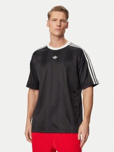 adidas T-Shirt adicolor Jacquard KD5830 Czarny Loose Fit