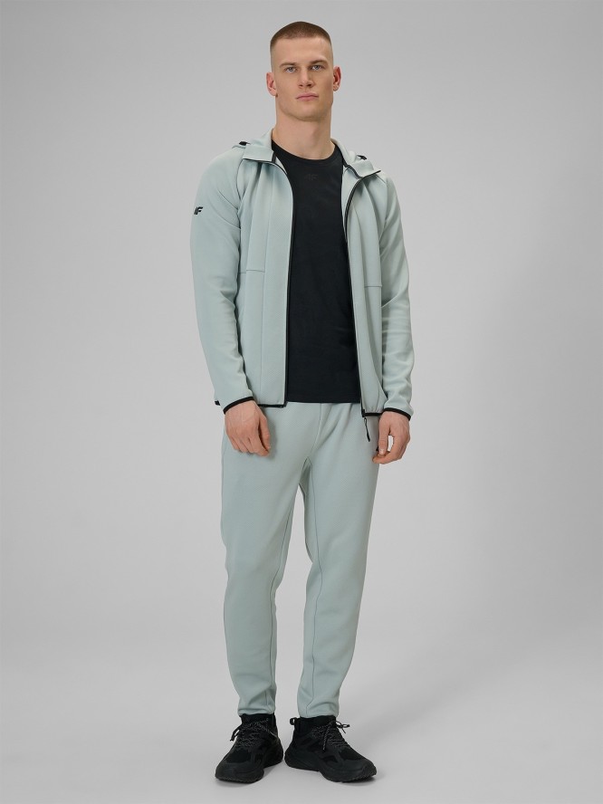 4F Bluza treningowa regular szybkoschnąca męska - miętowa XL