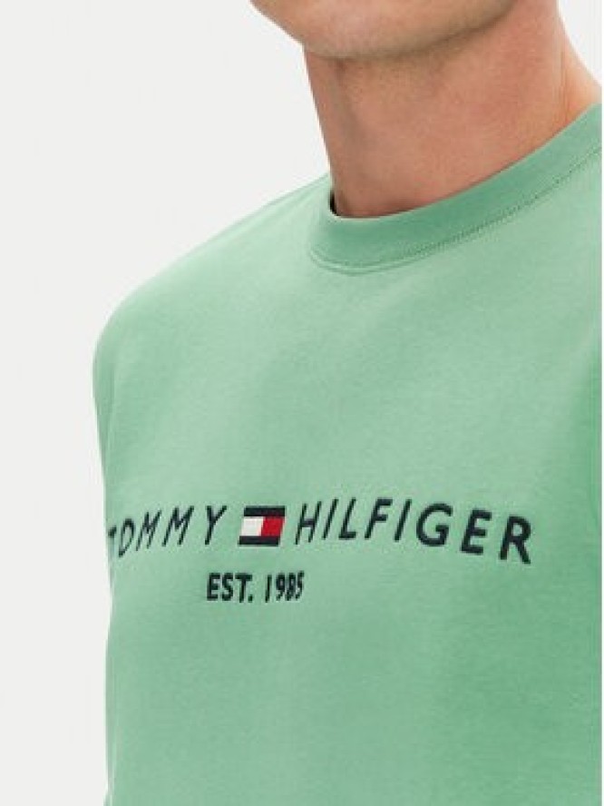 Tommy Hilfiger Bluza Logo MW0MW11596 Zielony Regular Fit