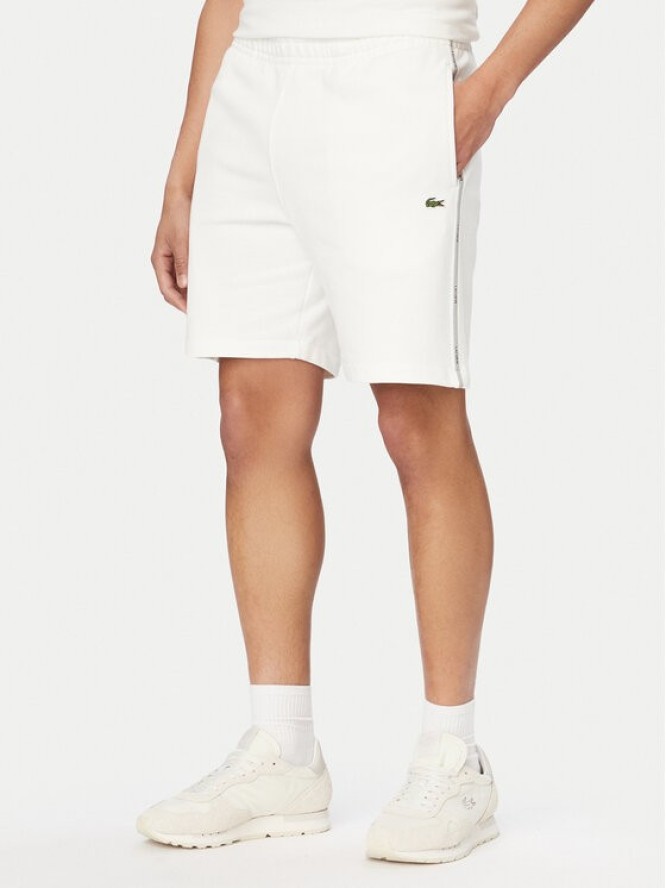 Lacoste Szorty sportowe GH0886 Biały Regular Fit