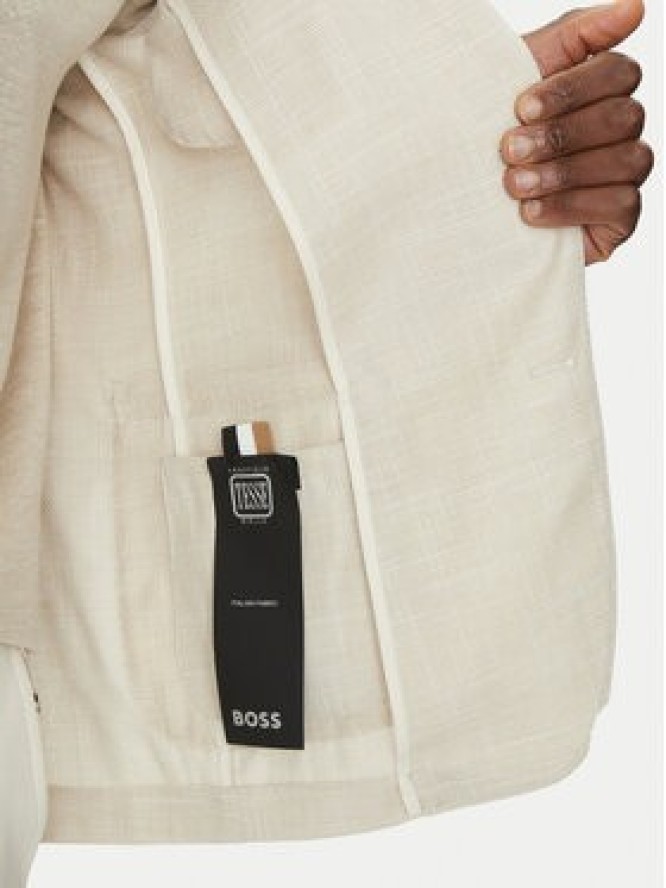 BOSS Marynarka C-Hanry-252 50540742 Écru Slim Fit