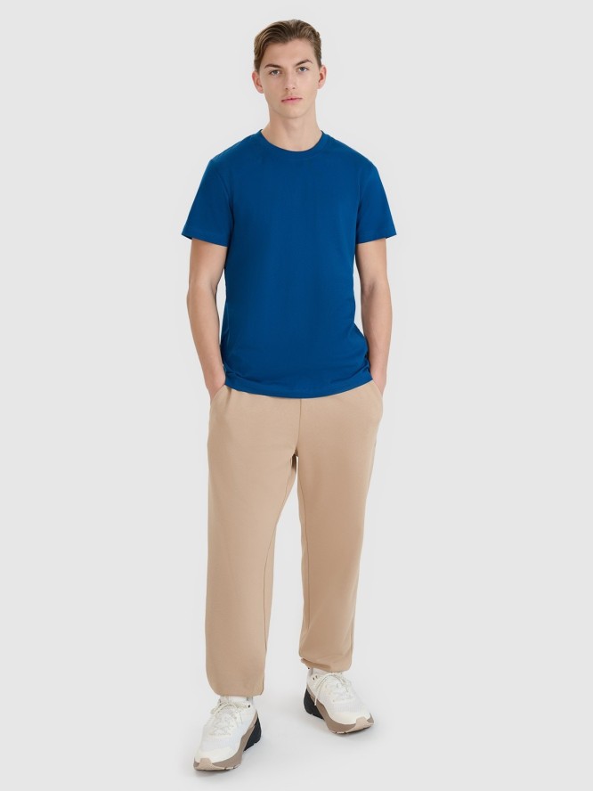 4F Spodnie dresowe joggery męskie - beżowe XL