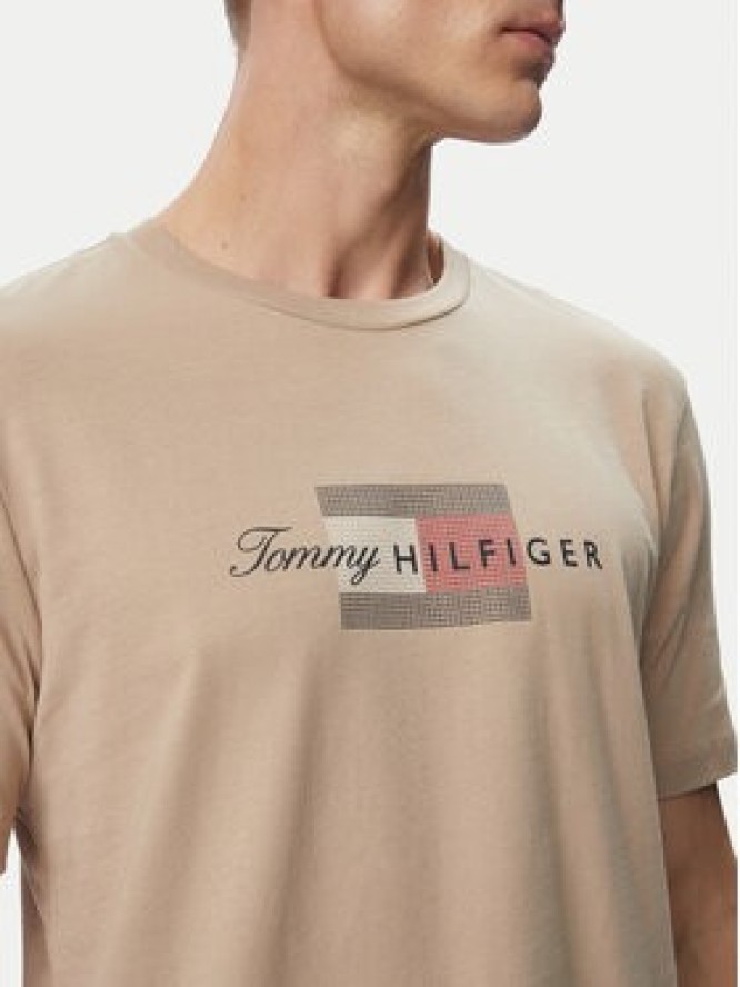 Tommy Hilfiger T-Shirt MW0MW43226 Beżowy Regular Fit