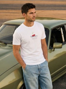 Bawełniana koszulka z nadrukiem - biały