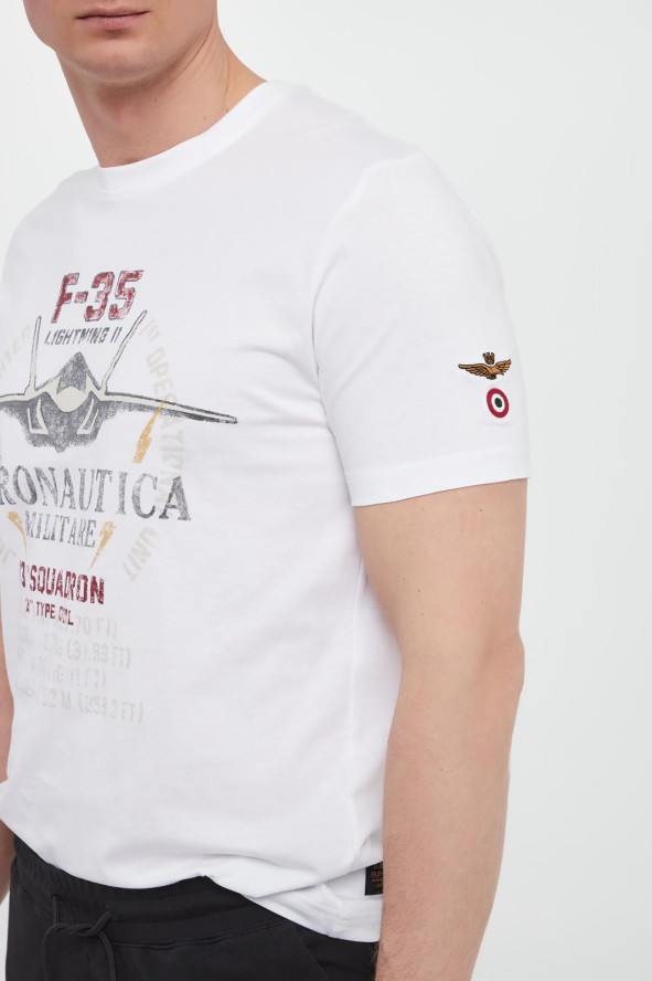 T-shirt męski z grafiką AERONAUTICA MILITARE