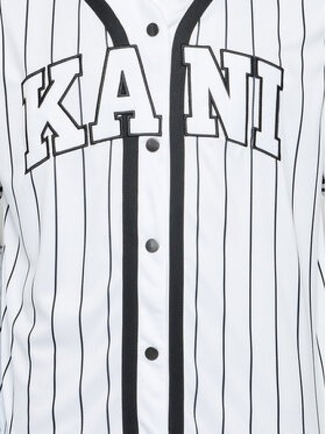 Karl Kani T-Shirt Serif Pinstripe Baseball 6033361 Biały Relaxed Fit