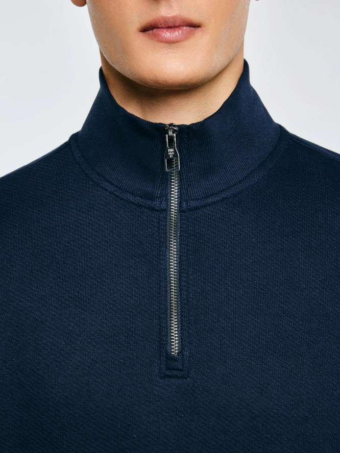 Bluza męska ze stójką granatowa Salih 403