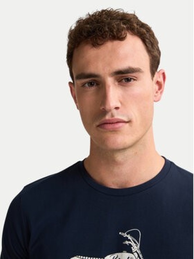 Petrol Industries T-Shirt M-1050-TSR707 Granatowy Regular Fit