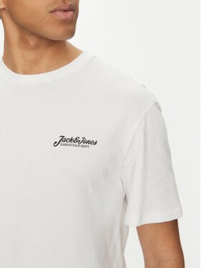 Jack & Jones Komplet t-shirt i szorty sportowe Beau 12277466 Biały Relaxed Fit