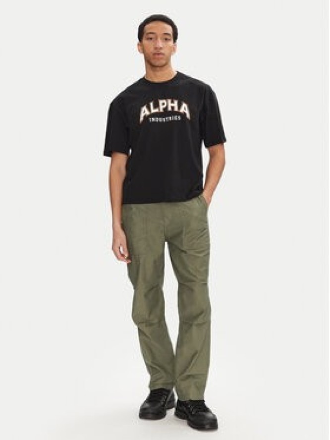 Alpha Industries T-Shirt College 146501 Czarny Relaxed Fit