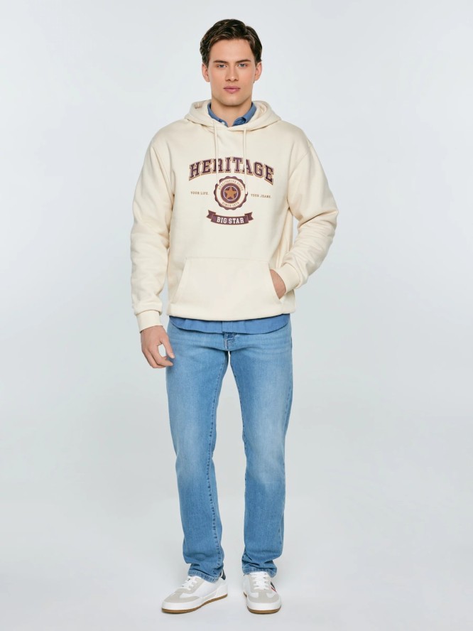 Bluza męska z kapturem kremowa Salomon 103