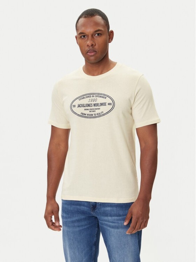 Jack & Jones T-Shirt York 12283800 Écru Relaxed Fit