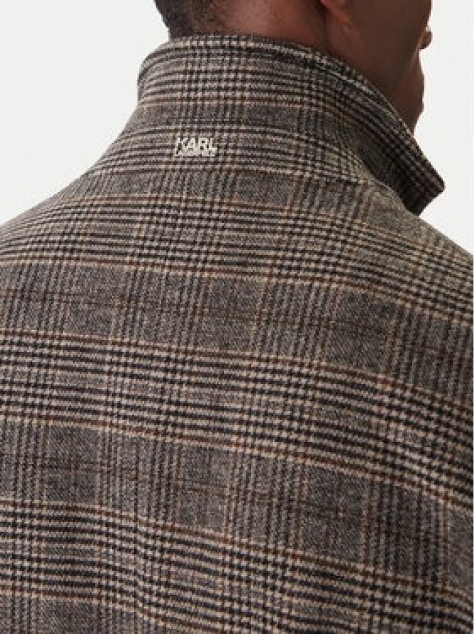 KARL LAGERFELD Płaszcz wełniany 455733 554755 Szary Regular Fit