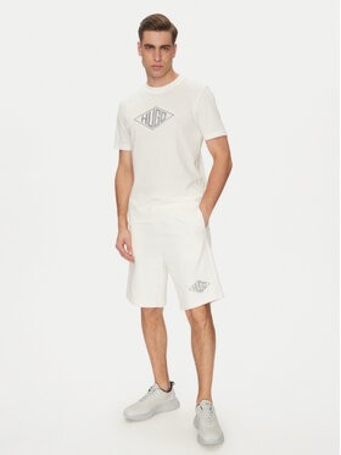 HUGO Szorty sportowe Damtus 50534953 Écru Relaxed Fit