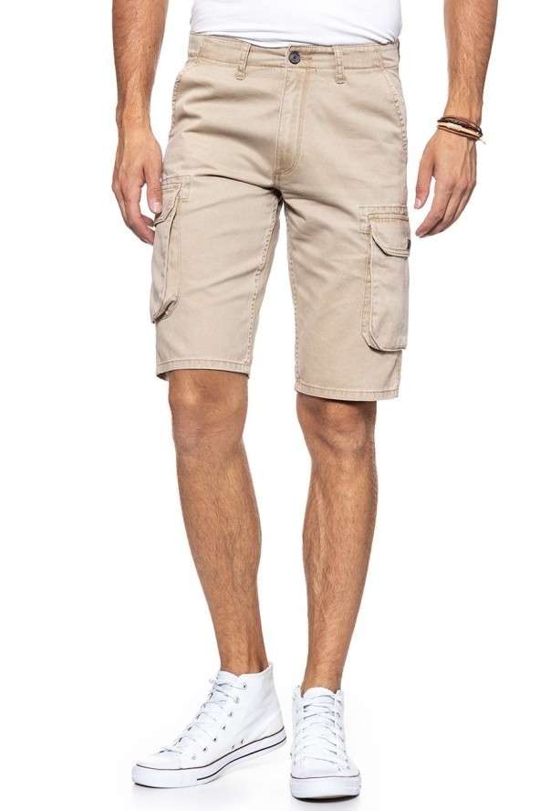 SPODENKI MĘSKIE WRANGLER CARGO SHORT CORNSTALK W15DKC335 112126788