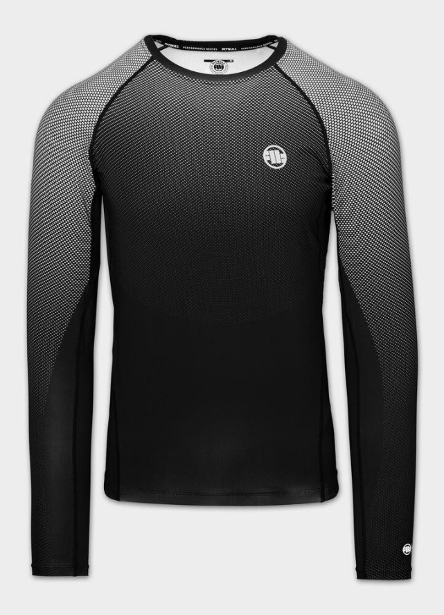 Męski longsleeve sportowy PITBULL Rashguard techniczny treningowy RANKED