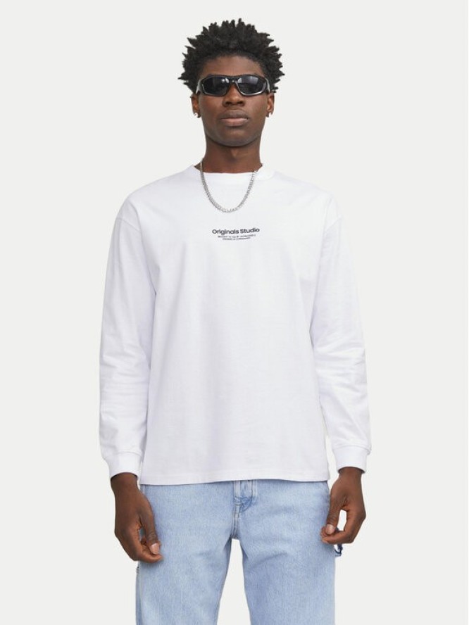 Jack & Jones Longsleeve Vesterbro 12251775 Biały Loose Fit
