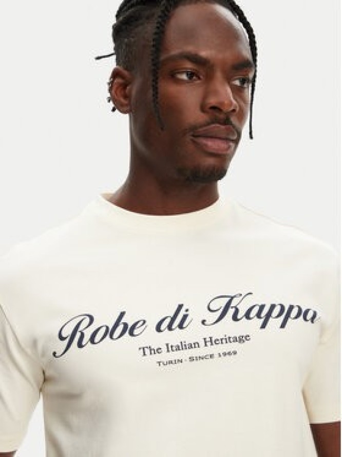 Robe di Kappa T-Shirt Robe Giovani Tozeur 61151CW Écru Regular Fit