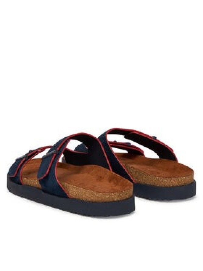 Tommy Hilfiger Klapki Cork Adjustable Suede Sandal FM0FM05869 Granatowy
