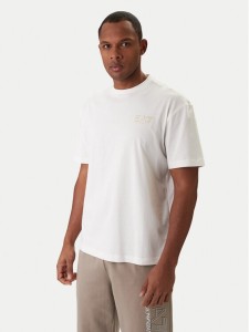 EA7 Emporio Armani T-Shirt 7M001402 AF22264 U0004 Écru Regular Fit