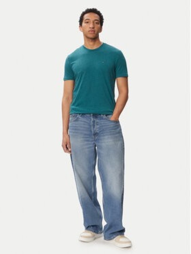 Tommy Jeans T-Shirt Jaspe Htr Tee Ext DM0DM20363 Turkusowy Slim Fit