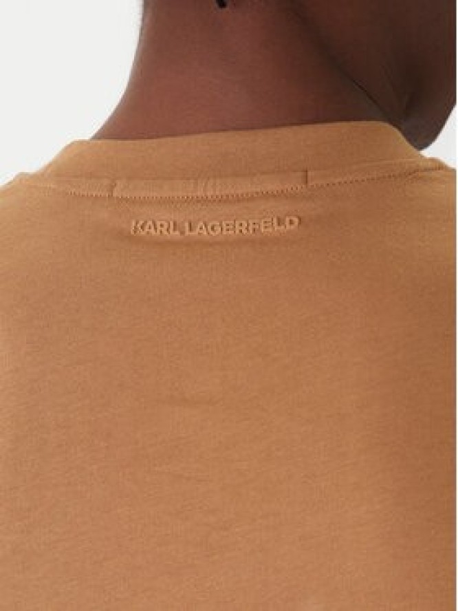 KARL LAGERFELD T-Shirt 755710 561224 Beżowy Regular Fit