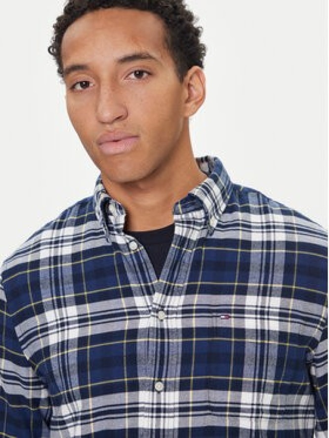 Tommy Hilfiger Koszula Hero MW0MW41345 Granatowy Regular Fit