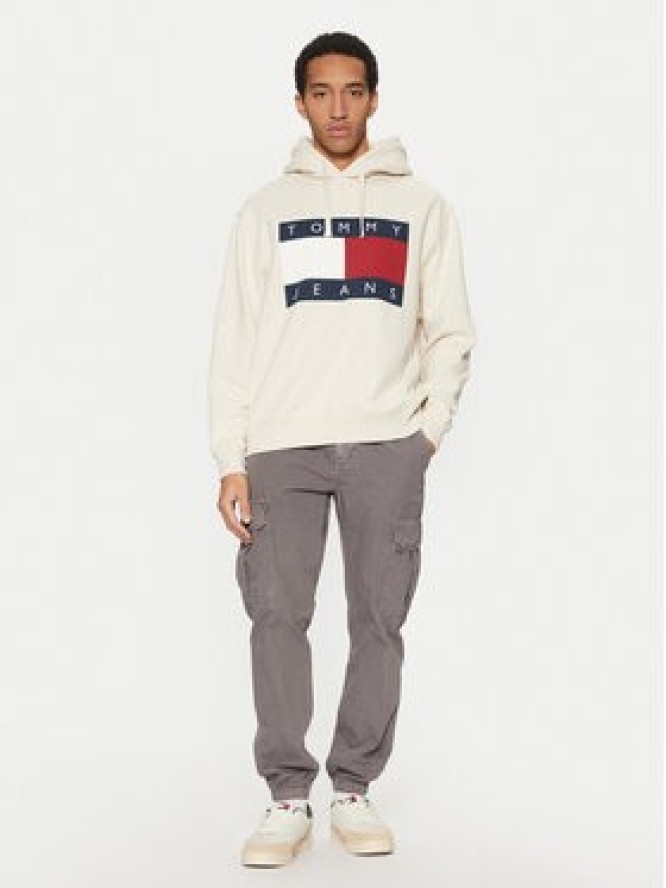 Tommy Jeans Bluza Flag DM0DM21174 Beżowy Regular Fit