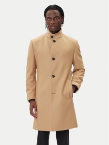 HUGO Płaszcz wełniany Mintrax2541 50546551 Beżowy Regular Fit