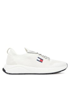 Tommy Jeans Sneakersy Tjm Runner Knitted EM0EM01580 Écru
