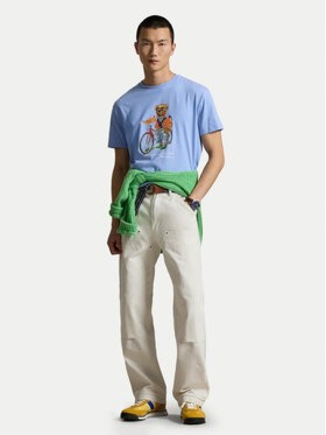 Polo Ralph Lauren T-Shirt 710B16612001 Niebieski Regular Fit