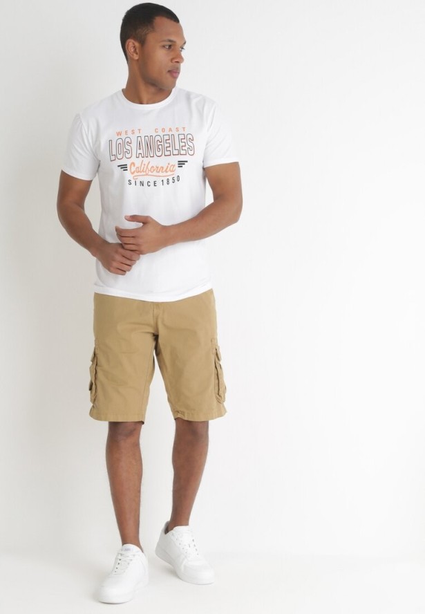 Ciemnobeżowe Bawełniane Szorty Cargo Valesha