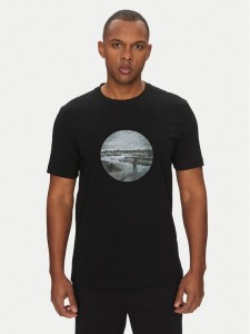 BOSS T-Shirt Graphic Heritage 50537847 Czarny Regular Fit