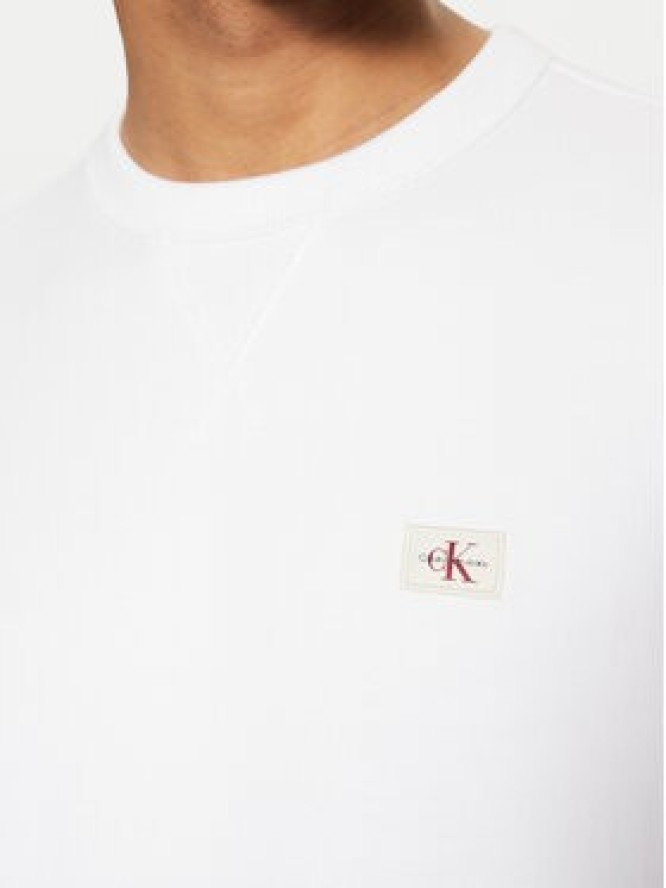 Calvin Klein Jeans Bluza J30J327115 Biały Regular Fit