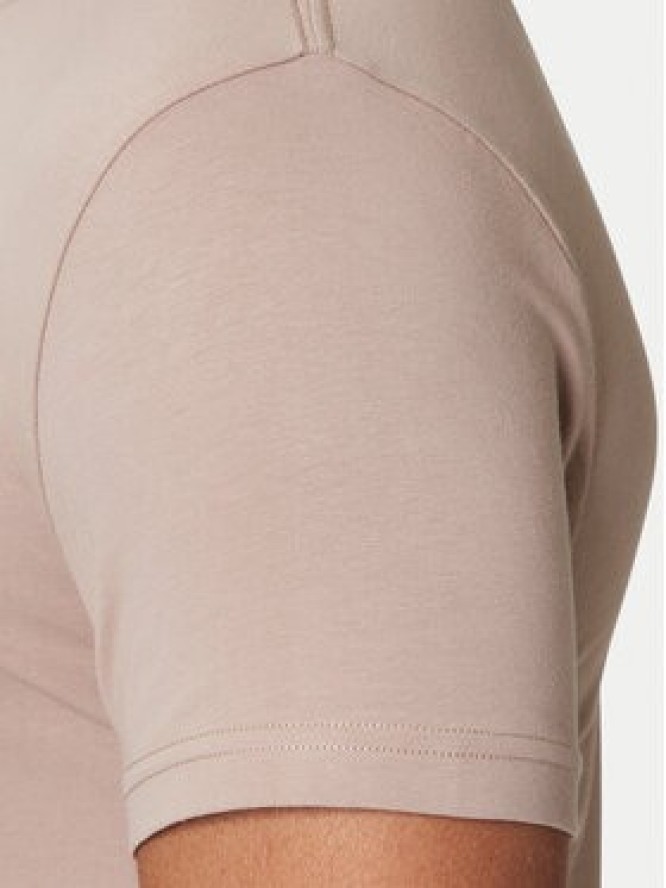 Tommy Hilfiger T-Shirt MW0MW10800 Beżowy Slim Fit