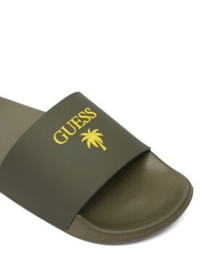 Guess Klapki F5GZ05 BB00F Zielony ciemny