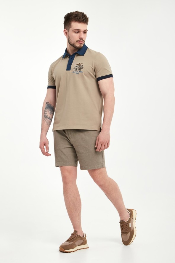 Polo męskie z haftem AERONAUTICA MILITARE