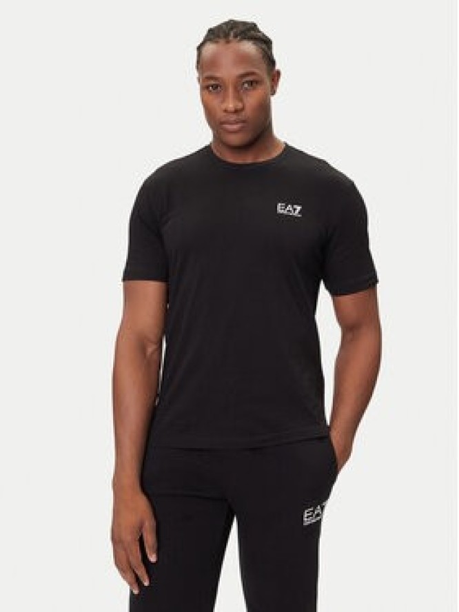 EA7 Emporio Armani T-Shirt 7M000567 AF10375 MC001 Czarny Regular Fit