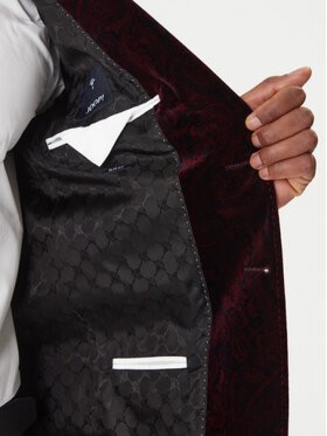 JOOP! Marynarka Horace 30048716 Bordowy Slim Fit