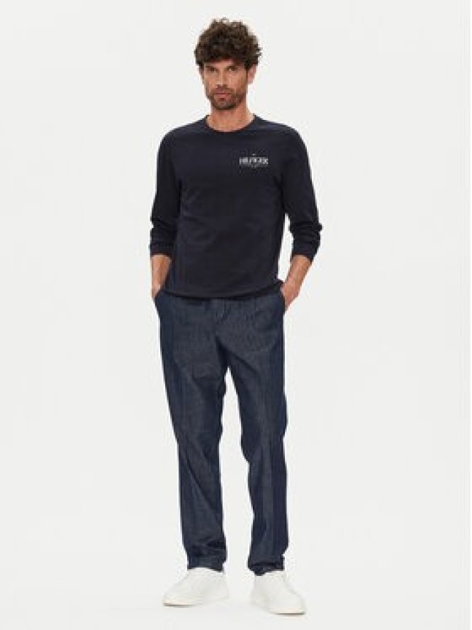 Tommy Hilfiger Longsleeve Stack MW0MW41293 Granatowy Regular Fit