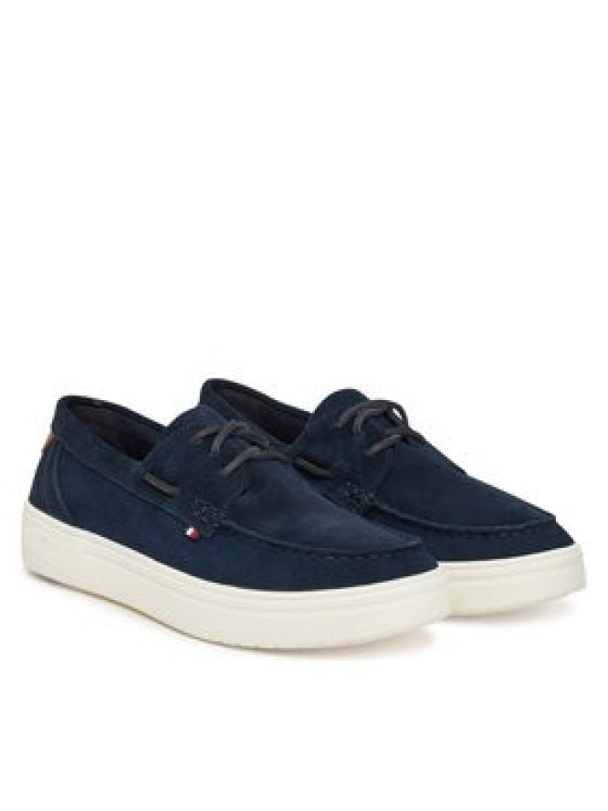 Tommy Hilfiger Półbuty Modern Light Hybrid Suede Boat S FM0FM05352 Granatowy