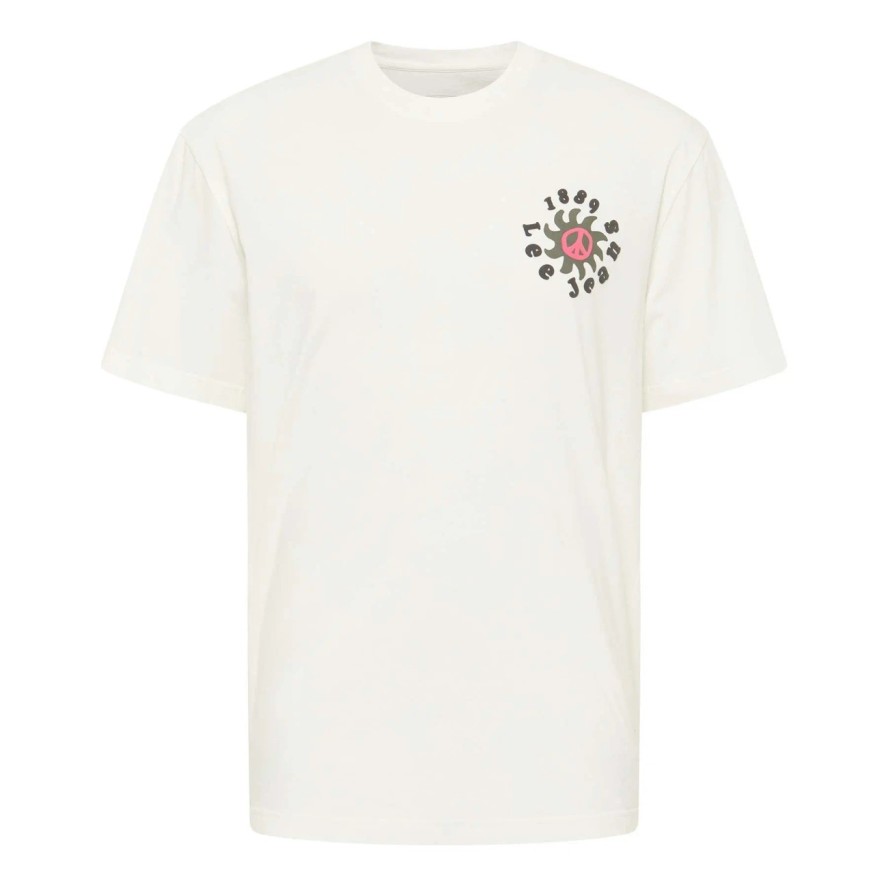 LEE LOOSE TEE MĘSKA KOSZULKA T-SHIRT LOGO ECRU 112341749 LL92016990