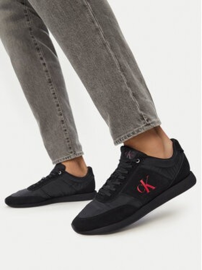 Calvin Klein Sneakersy Retro Runner Band Lth-Su HM0HM02212 Czarny