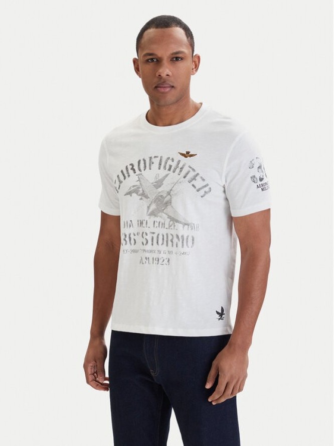 Aeronautica Militare T-Shirt 261TS2525UJ00686 Biały Regular Fit