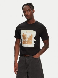 Hunter T-Shirt Duart Graphic HARM0033251 Czarny Regular Fit