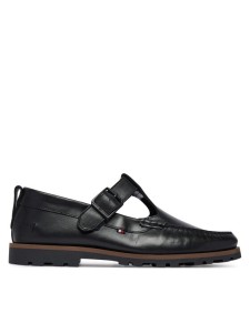 Tommy Hilfiger Półbuty Hilfiger Light Lth Buckle Loafer FM0FM05846 Czarny