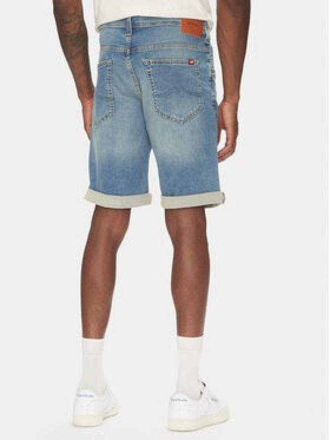 Mustang Szorty jeansowe Chicago Z 1016349 Niebieski Slim Fit