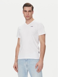 Schott NYC T-Shirt TSCASUALV Biały Regular Fit