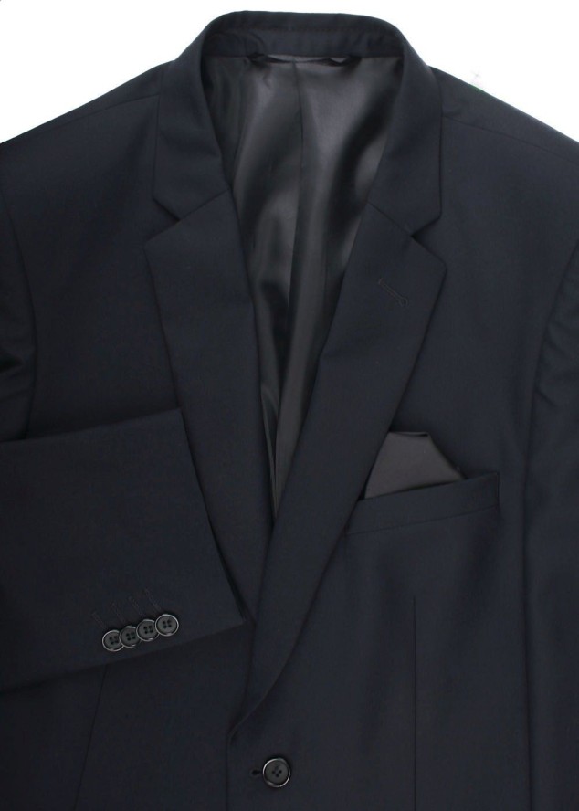 Męski, Taliowany Garnitur (Wesele, Studniówka) - Casino - Czarny